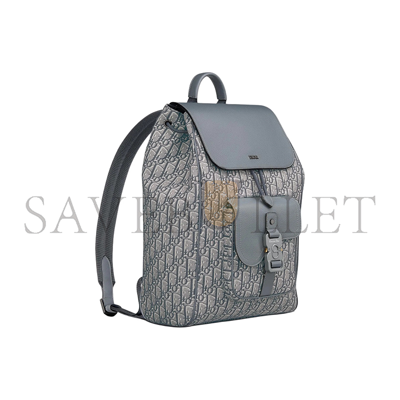 D*or oblique grained nuff leather backpack 1adba200yks_h12e (40*26.5*15cm)